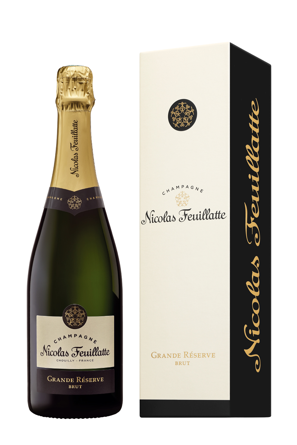 Nicolas Feuillatte Grande Reserve Brut Mediato 75cl Champagne - giftbox